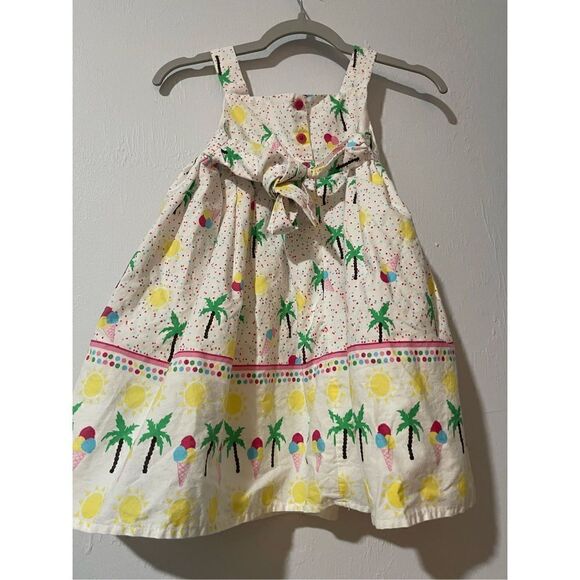 Marmalleta palm tree ice cream print dress little girl 2T - Picture 4 of 9